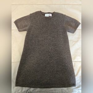 ZARA Short-Sleeve Knit Dress in Brown